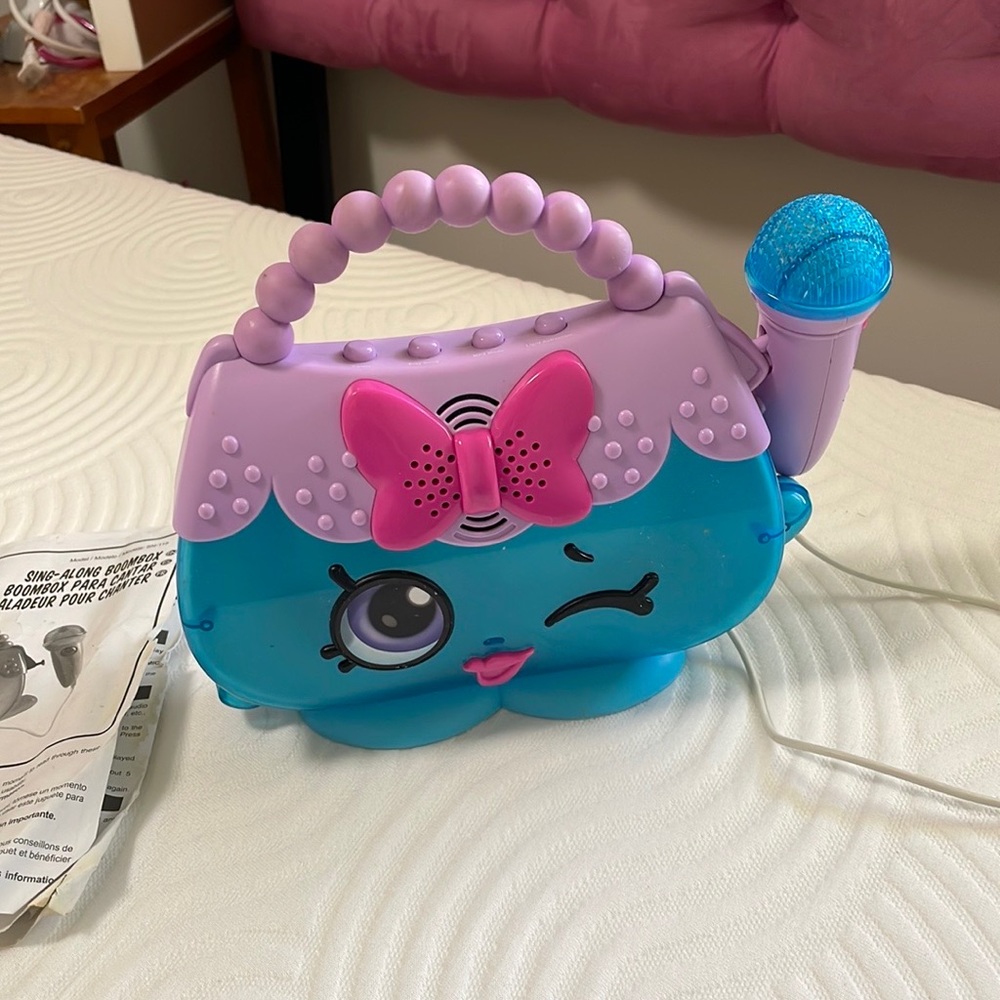 Shopkins Sing Along Boombox Microphone Boom Box